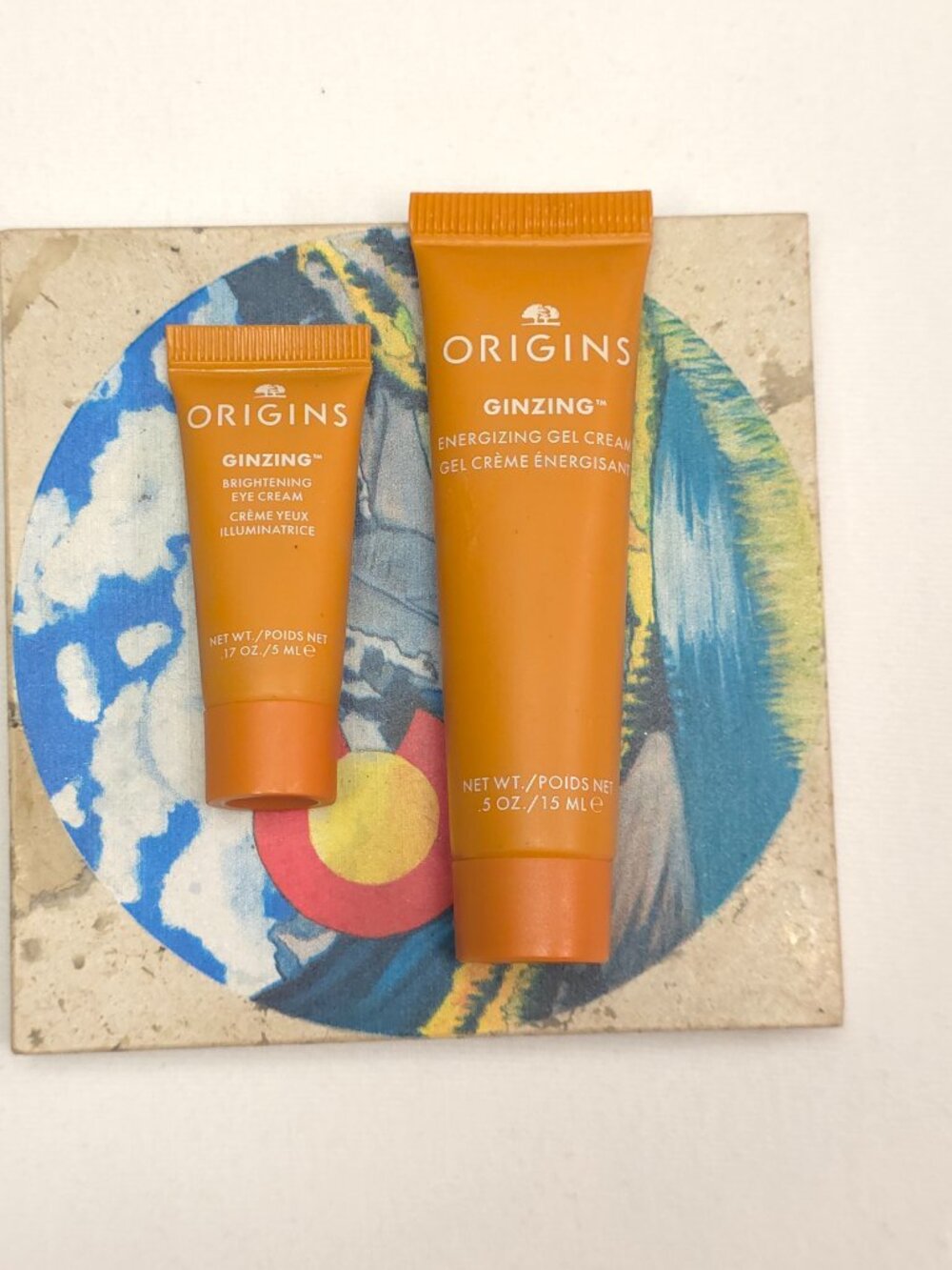 2pc Origins GinZing Brightening Eye Cream 5ml & Energizing Gel Cream 15ml Duo